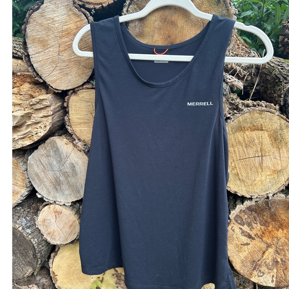 Merrell Womens Black Athletic Tank Top Sleeveless Hiking Training Shirt Size M